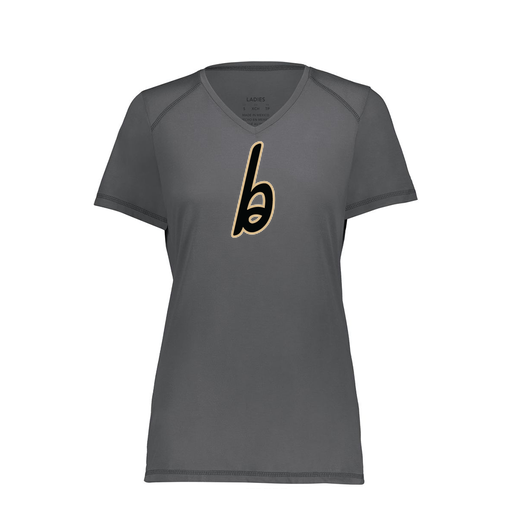 [6844.98D.XS-LOGO3] Women's SoftTouch Short Sleeve (Female Adult XS, Gray, Logo 3)