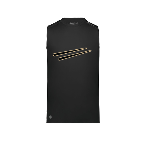 [222593.080.S-LOGO2] Men's CoolDry TankTop (Adult S, Black, Logo 2)