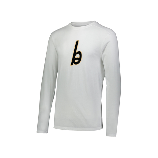 [FTLCUBWH-AXS-LOGO3] Decker Men's Tri-Blend T-Shirt - Long Sleeve (Adult XS, White, Logo 3)