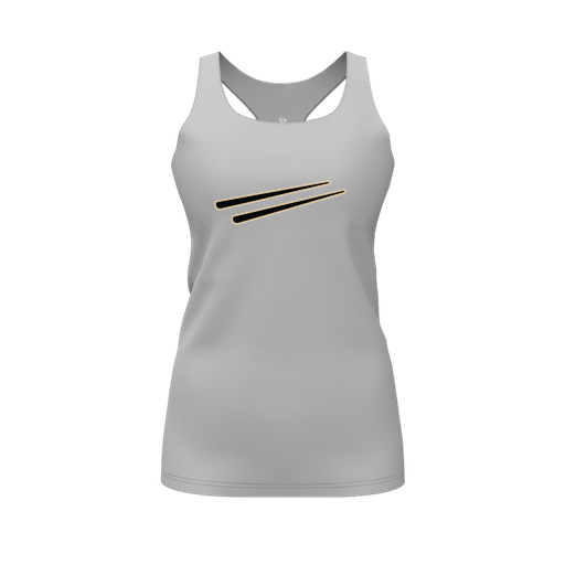 [CUS-DFW-RCBK-PER-GRY-FYS-LOGO2] Racerback Tank Top (Female Youth S, Gray, Logo 2)