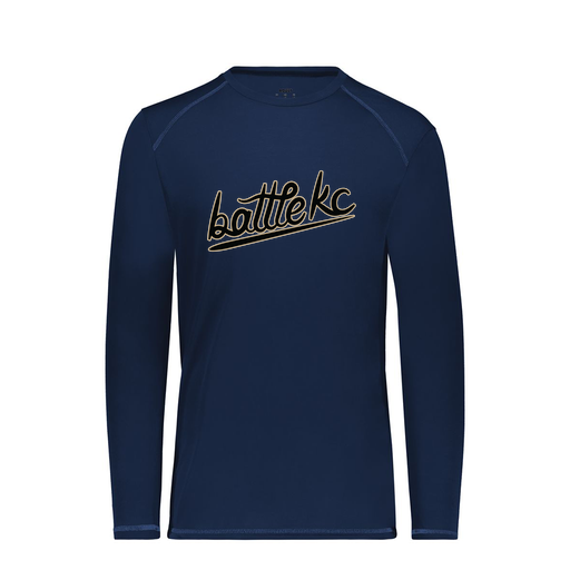 [6845.065.S-LOGO1] Men's SoftTouch Long Sleeve (Adult S, Navy, Logo 1)