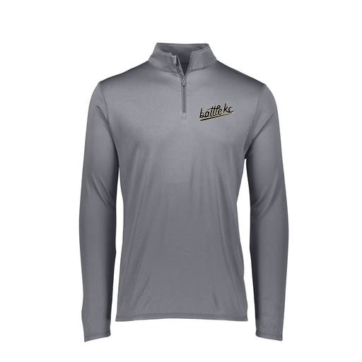 [FTLQFLGY-FAXS-LOGO1] Ladies Flex-Lite 1/4 Zip Shirt (Female Adult XS, Gray, Logo 1)