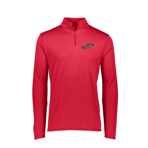 [FTLQFLRD-FAXS-LOGO1] Ladies Flex-Lite 1/4 Zip Shirt (Female Adult XS, Red, Logo 1)