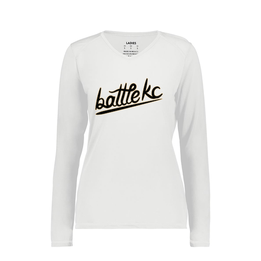 [6847.005.XS-LOGO1] Women's SoftTouch Long Sleeve (Female Adult XS, White, Logo 1)