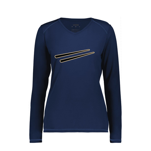[6847.065.XS-LOGO2] Women's SoftTouch Long Sleeve (Female Adult XS, Navy, Logo 2)