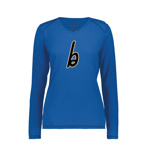 [6847.060.XS-LOGO3] Women's SoftTouch Long Sleeve (Female Adult XS, Royal, Logo 3)