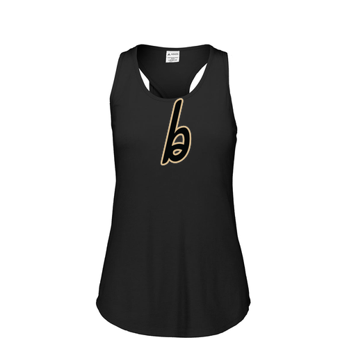 [FT0TUBBK-FAS-LOGO3] Ladies Tri Blend Tank Top (Female Adult S, Black, Logo 3)