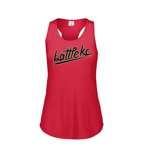 [FT0TUBRD-FAS-LOGO1] Ladies Tri Blend Tank Top (Female Adult S, Red, Logo 1)
