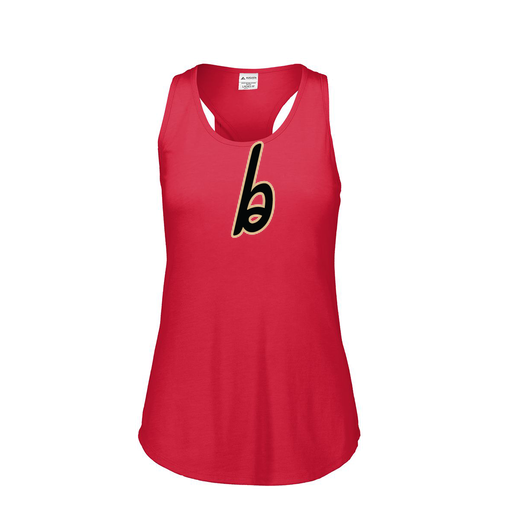 [FT0TUBRD-FAS-LOGO3] Ladies Tri Blend Tank Top (Female Adult S, Red, Logo 3)