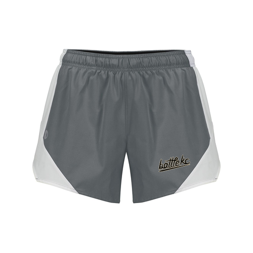 [229489.R04.S-LOGO1] Girls Olympus Shorts (Female Youth S, Gray, Logo 1)