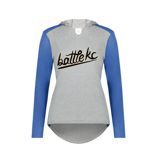 [6902.28V.XS-LOGO1] Ladies Vintage Hoodie (Female Adult XS, Royal, Logo 1)