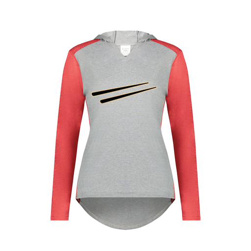 [6902.27V.XS-LOGO2] Ladies Vintage Hoodie (Female Adult XS, Red, Logo 2)