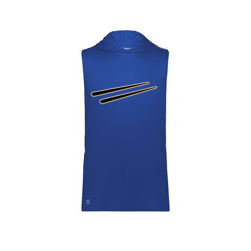 [222590.060.XS-LOGO2] Men's CoolDry Sleeveless Hoodie (Adult XS, Royal, Logo 2)