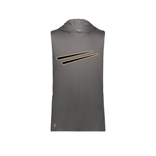 [222590.98D.XS-LOGO2] Men's CoolDry Sleeveless Hoodie (Adult XS, Gray, Logo 2)