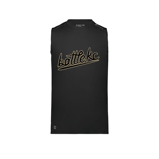 [222593.080.S-LOGO1] Men's CoolDry TankTop (Adult S, Black, Logo 1)