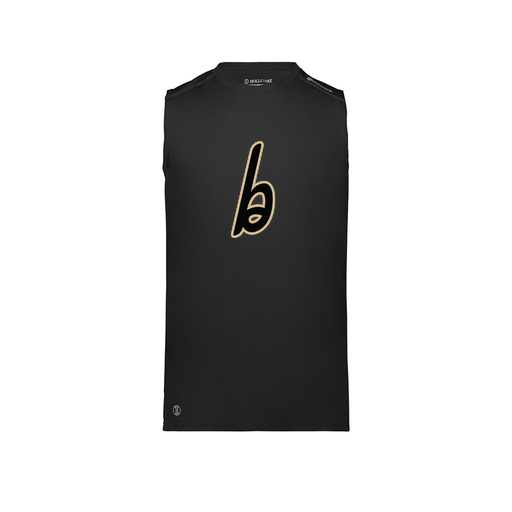 [222593.080.S-LOGO3] Men's CoolDry TankTop (Adult S, Black, Logo 3)