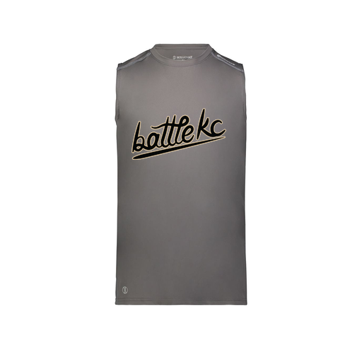 [222593.98D.S-LOGO1] Men's CoolDry TankTop (Adult S, Gray, Logo 1)