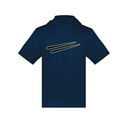 [6871.065.S-LOGO2] Men's Dri Fit Short Sleeve Hoodie (Adult S, Navy, Logo 2)