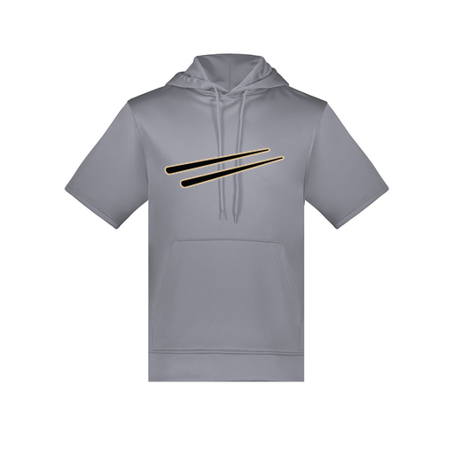 [6871.059.S-LOGO2] Men's Dri Fit Short Sleeve Hoodie (Adult S, Gray, Logo 2)
