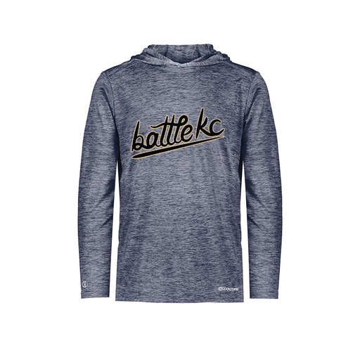 [FOLHCGNV-AS-LOGO1] Decker Men's Charge Hoodie (Adult S, Navy, Logo 1)