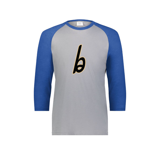 [6880.28V.S-LOGO3] Youth Vintage 3/4 T-Shirt (Youth S, Royal, Logo 3)