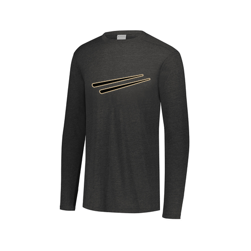 [FTLCUBBK-AXS-LOGO2] Decker Men's Tri-Blend T-Shirt - Long Sleeve (Adult XS, Black, Logo 2)