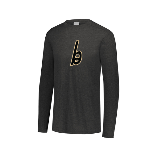 [FTLCUBBK-AXS-LOGO3] Decker Men's Tri-Blend T-Shirt - Long Sleeve (Adult XS, Black, Logo 3)