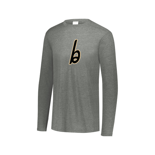 [FTLCUBGY-AXS-LOGO3] Decker Men's Tri-Blend T-Shirt - Long Sleeve (Adult XS, Gray, Logo 3)