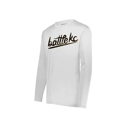 [222823.005.S-LOGO1] Youth LS Smooth Sport Shirt (Youth S, White, Logo 1)
