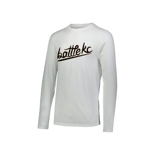 [FTLCUBWH-YS-LOGO1] Decker Youth Tri-Blend T-Shirt - Long Sleeve (Youth S, White, Logo 1)