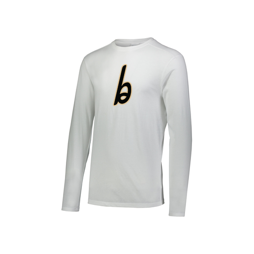 [FTLCUBWH-YS-LOGO3] Youth LS Ultra-blend T-Shirt (Youth S, White, Logo 3)