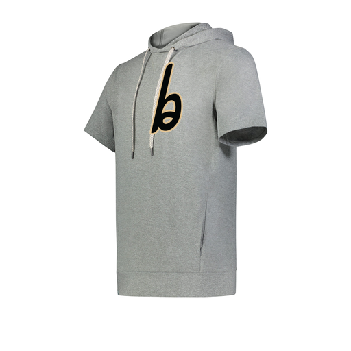 [222605-SIL-YS-LOGO3] YOUTH VENTURA SOFT KNIT SHORT SLEEVE HOODIE (Youth S, Silver, Logo 3)