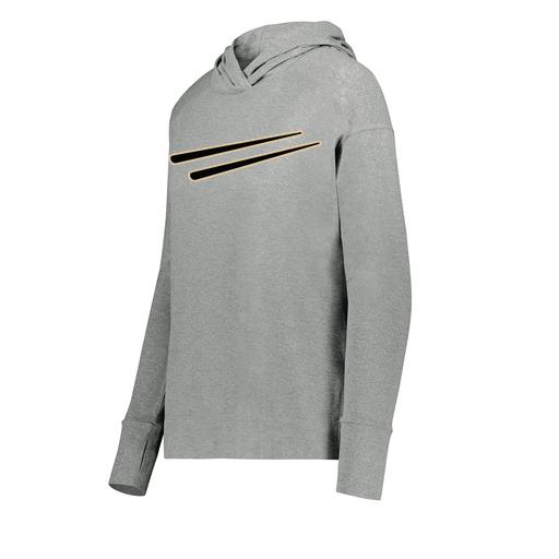 [222798-SIL-FAXS-LOGO2] Ladies Ventura Thin Knit Hoodie (Female Adult XS, Silver, Logo 2)