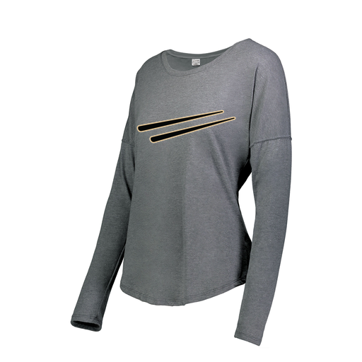 [FTLCUBGY-FAXS-LOGO2] Ladies LS Ultra-blend T-Shirt (Female Adult XS, Gray, Logo 2)